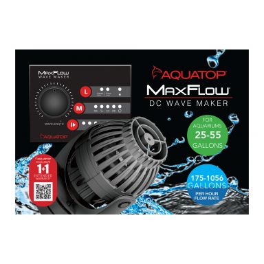 AQUATOP MaxFlow DC Wavemaker Pump with Controller 1057 GPH - For 25-55 Gallon Aquariums MWV-1000